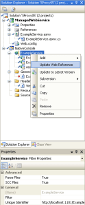 Update Web Reference Dialog